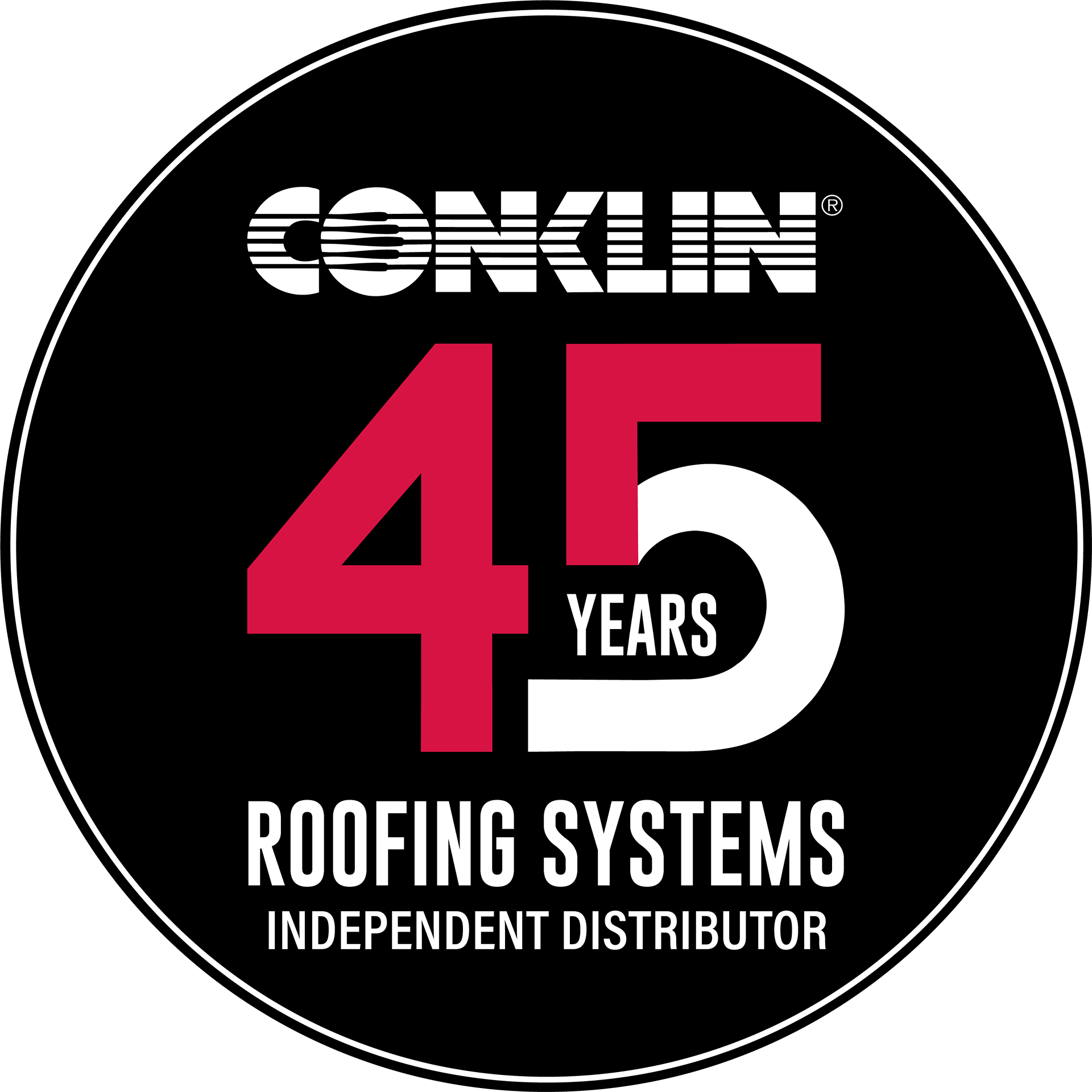 Conklin Roofing Systems 45 Years, independent distributor